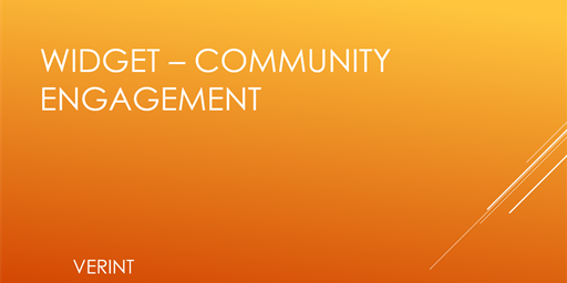 Community Engagement Widget