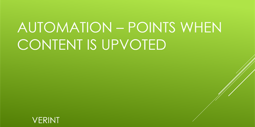 Points when content is upvoted