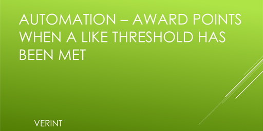 Award points when a like threshold has been met