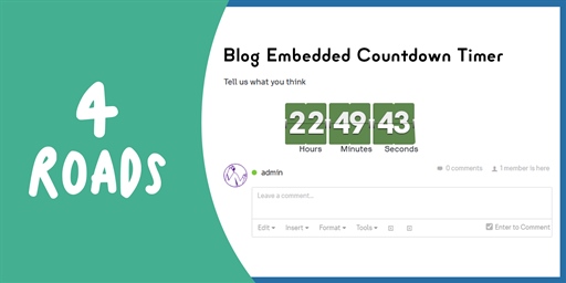 4 Roads - Countdown Timer - Embeddable