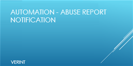 Abuse Report Notification