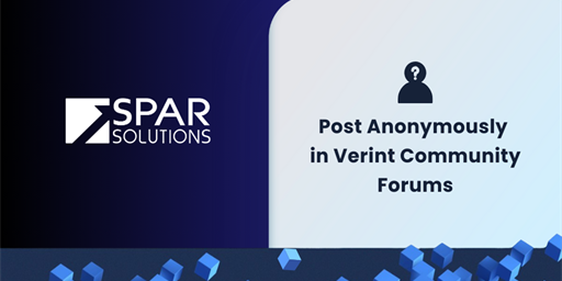 Anonymous Posting Toolkit for Verint Community by SPAR Solution